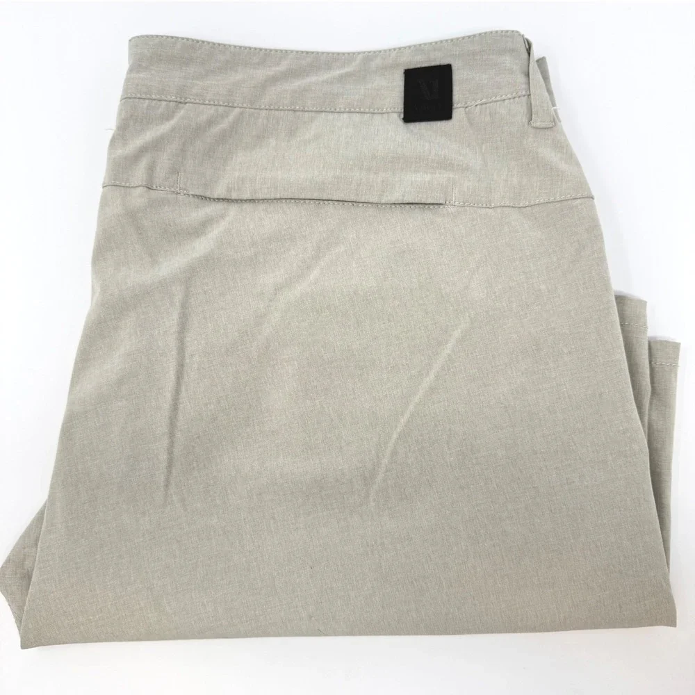 Vuori Aim Shorts Mens‎ 38 Khaki Tan Heathered Stretch Performance Golf